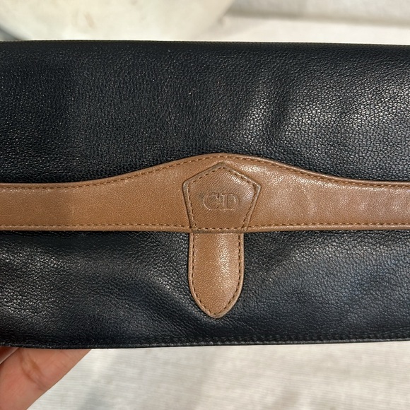 CHRISTIAN DIOR Leather Navy Blue Wallet - Picture 3 of 9